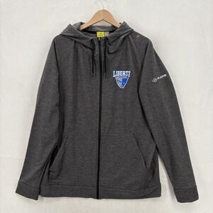 Liberty Football Sweatshirt Mens XL Gray Full Zip Hoodie RUDIS Jacket Athletic